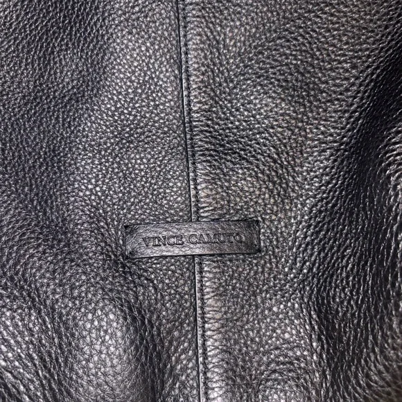 Vince Camuto Axmin Black Pebbled Leather Hobo Bag - Picture 2 of 8